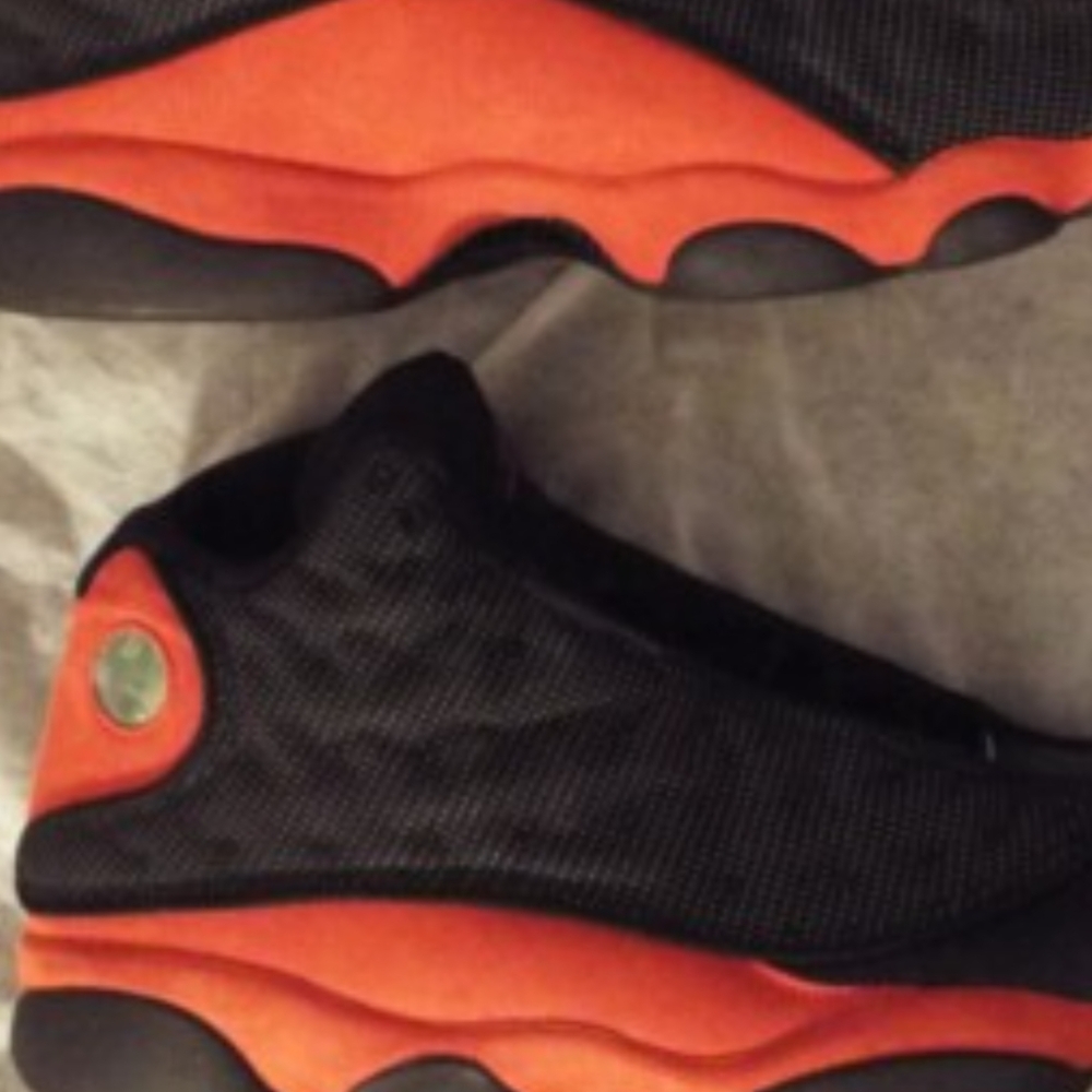 Black and Red Jordan Retro  Sneakers